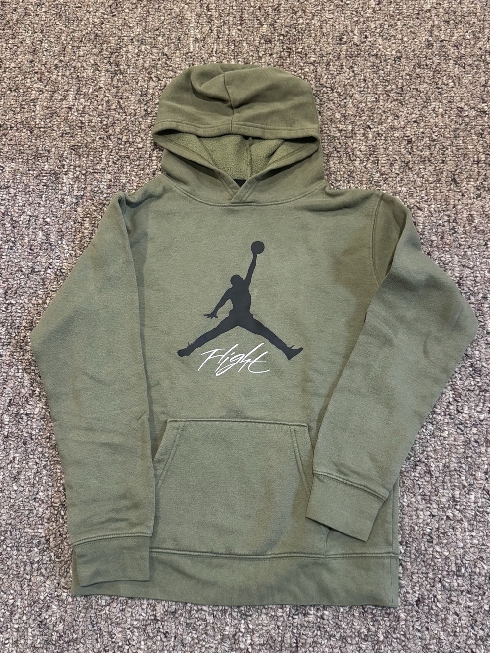 Jordan Flight Fleece Hoodie Boys Size L Green
